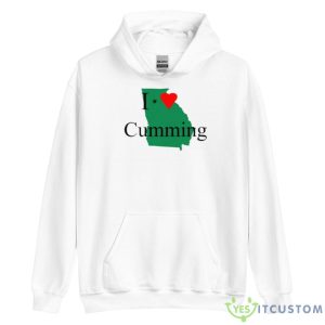 I Love Cumming Georgia Map Shirt - Unisex Heavy Blend Hooded Sweatshirt
