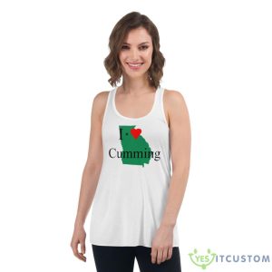 I Love Cumming Georgia Map Shirt - Women's Flowy Racerback Tank