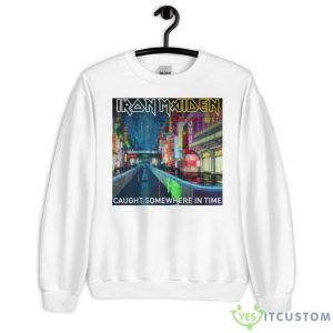 Iron Maiden Caught Somewhere In Time The Future Past Tour 2023 Shirt - Unisex Heavy Blend Crewneck Sweatshirt