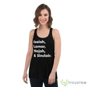 Isaiah Lamar Najah And Sinclair Shirt 10 Isaiah Lamar Najah And Sinclair Shirt - Women's Flowy Racerback Tank