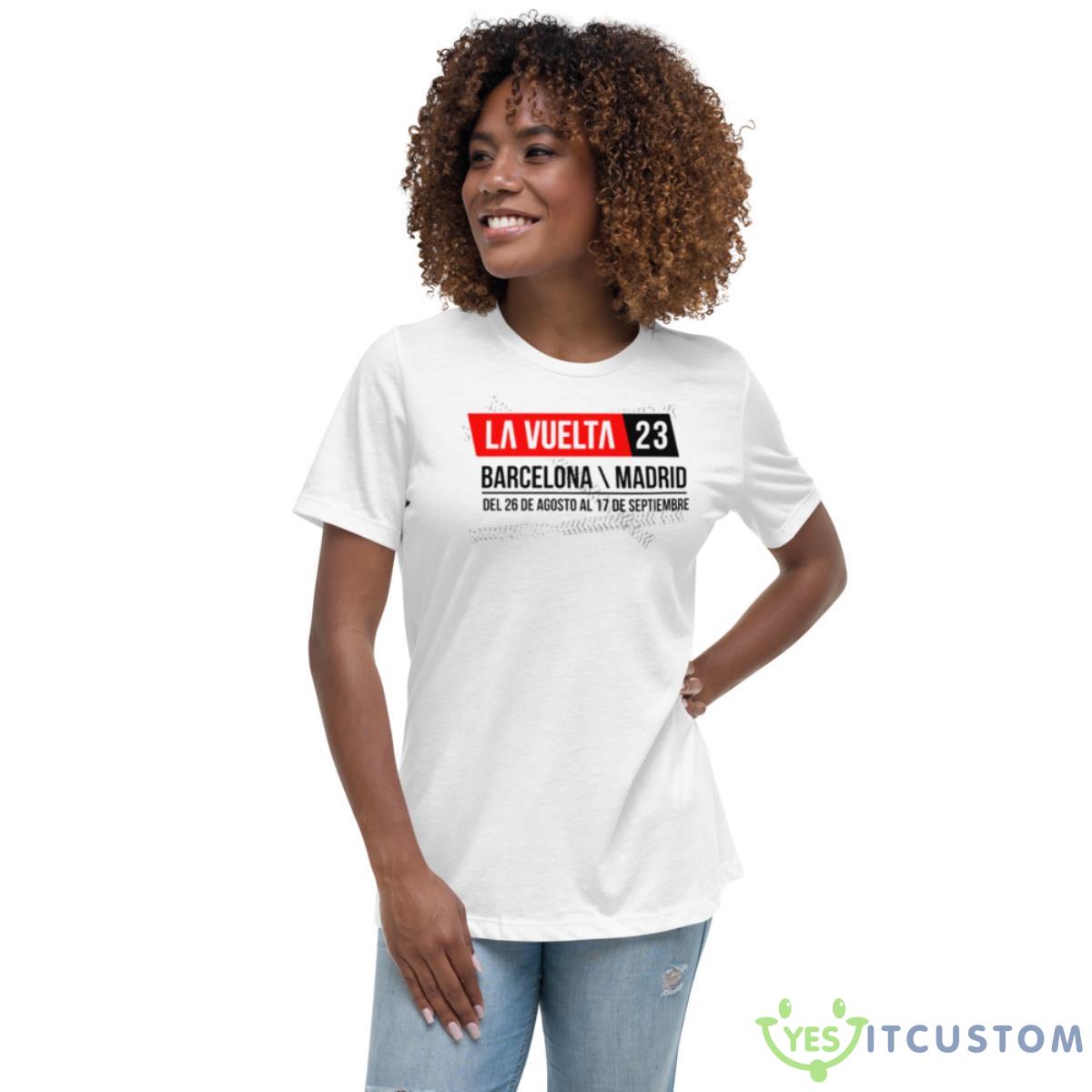 La Vuelta A España 2023 Tour Shirt 5 La Vuelta A España 2023 Tour Shirt - Women's Relaxed Short Sleeve Jersey Tee