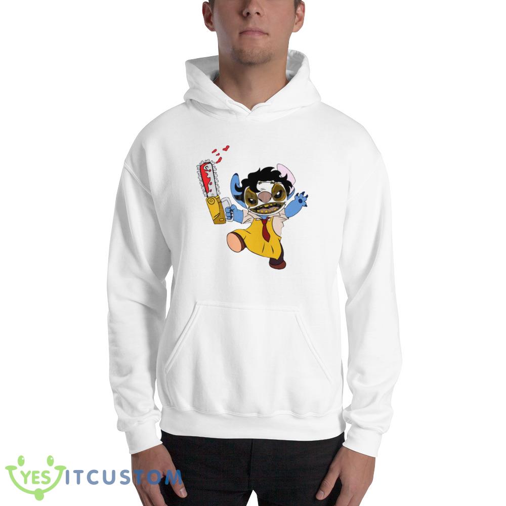 Leatherface x Stitch Halloween T Shirt Gift For Halloween 2 Leatherface x Stitch Halloween T Shirt Gift For Halloween - 18500 Unisex Heavy Blend Hooded Sweatshirt
