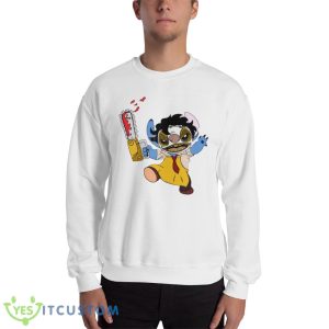 Leatherface x Stitch Halloween T Shirt Gift For Halloween - 18000 Unisex Heavy Blend Crewneck Sweatshirt