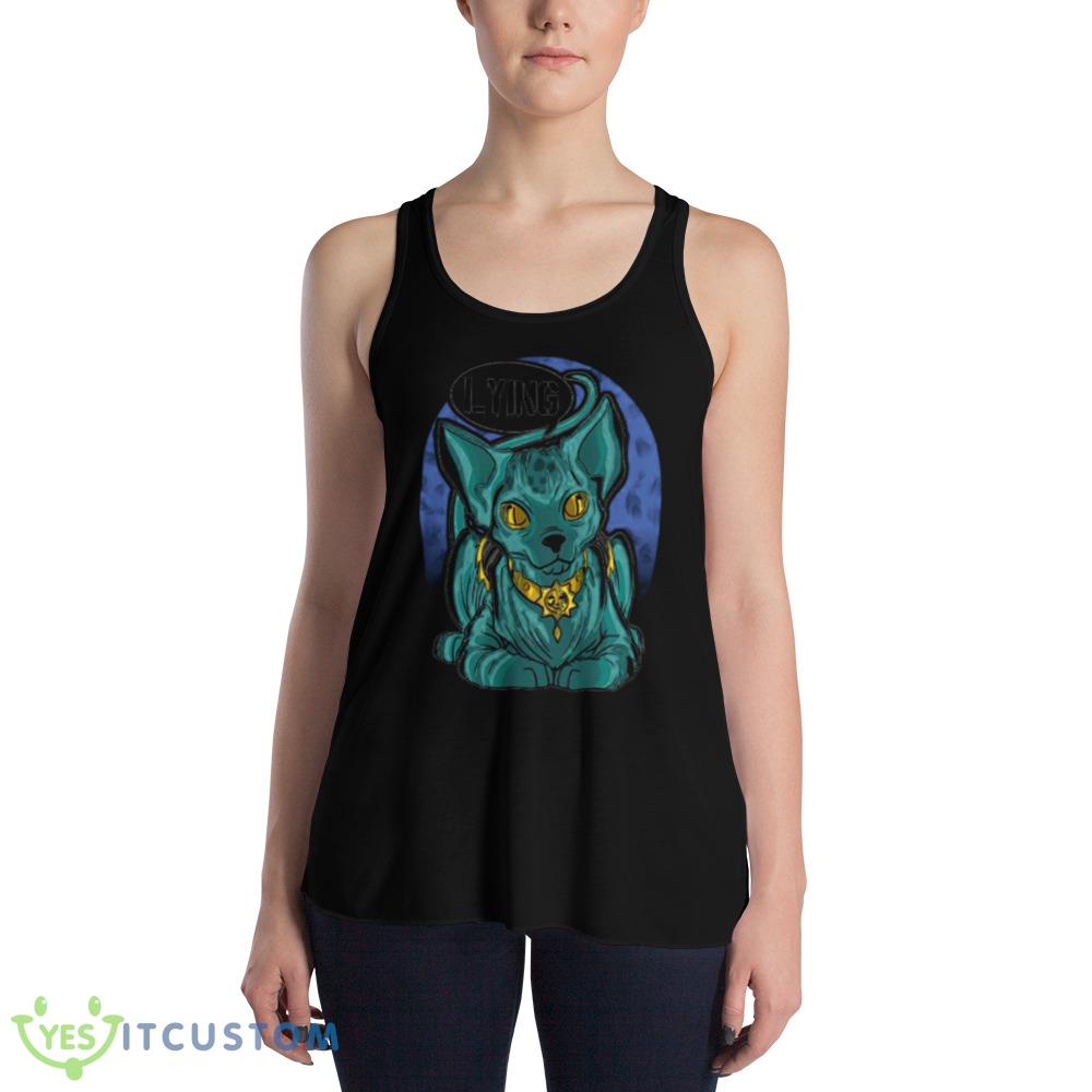 Lying Cat Fanart From Saga Comic Graphics Shirt 3 Lying Cat Fanart From Saga Comic Graphics Shirt - 8800 Women's Flowy Racerback Tank