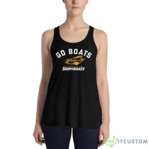 Memphis Showboats Go Boats Design Black Shirt - 8800 Women's Flowy Racerback Tank