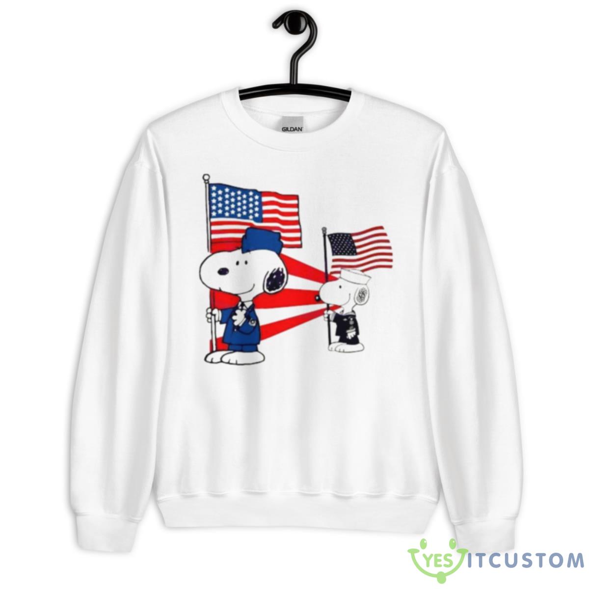 Military Snoopy American Flag Shirt 11 Military Snoopy American Flag Shirt - Unisex Heavy Blend Crewneck Sweatshirt