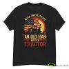 Never Underestimate An Old Man With A Tractor 4th Of July American Flag Shirt - G500 Men’s Classic T-Shirt