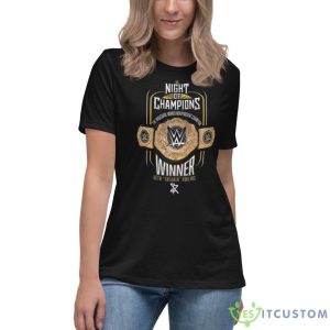 Night Of Champions The Inaugural World Heavyweight Champion Winner Seth Freakin Rollins Shirt 11 Night Of Champions The Inaugural World Heavyweight Champion Winner Seth Freakin Rollins Shirt - Women's Relaxed Short Sleeve Jersey Tee