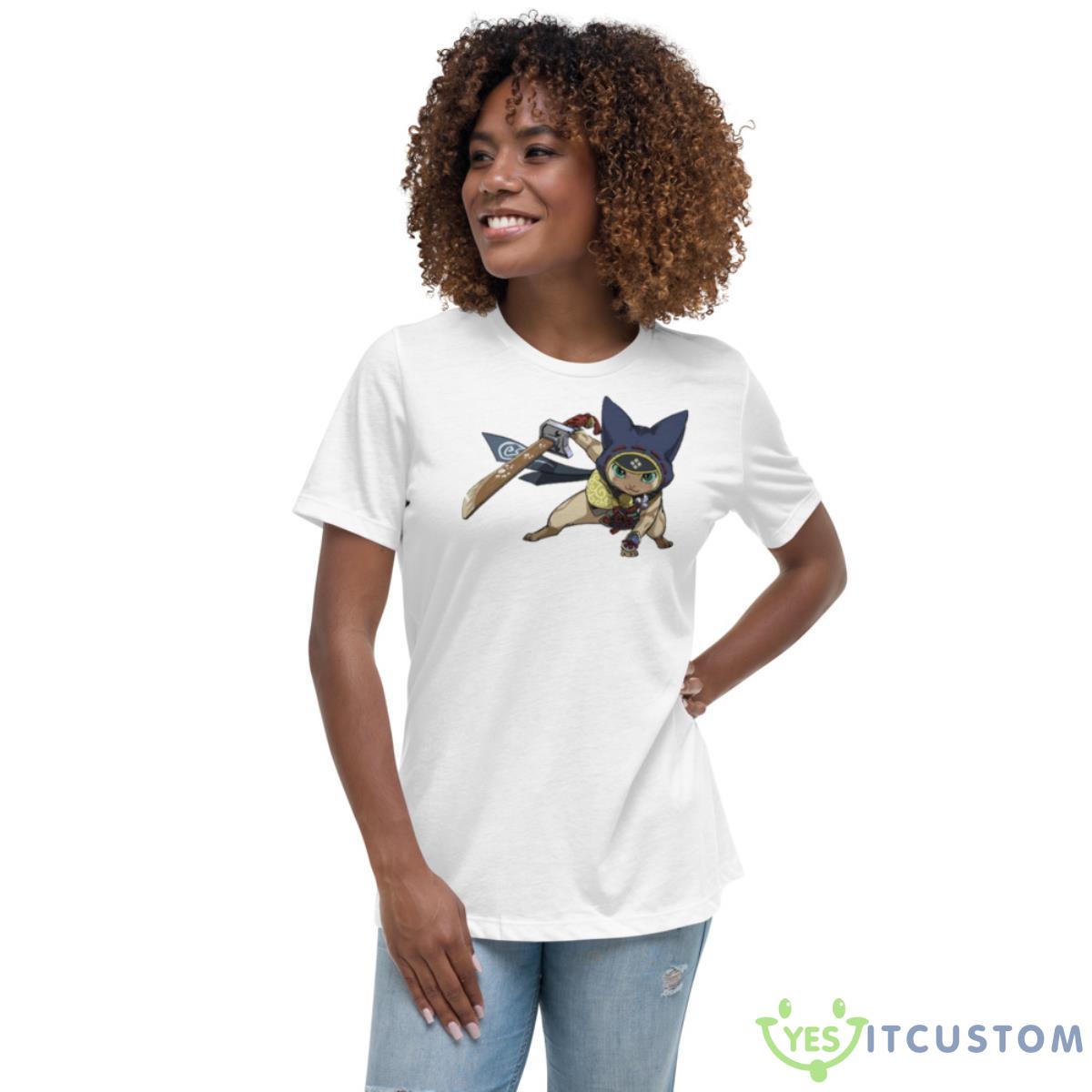 Ninja Felyne Monster Hunter Rise shirt 5 Ninja Felyne Monster Hunter Rise shirt - Women's Relaxed Short Sleeve Jersey Tee