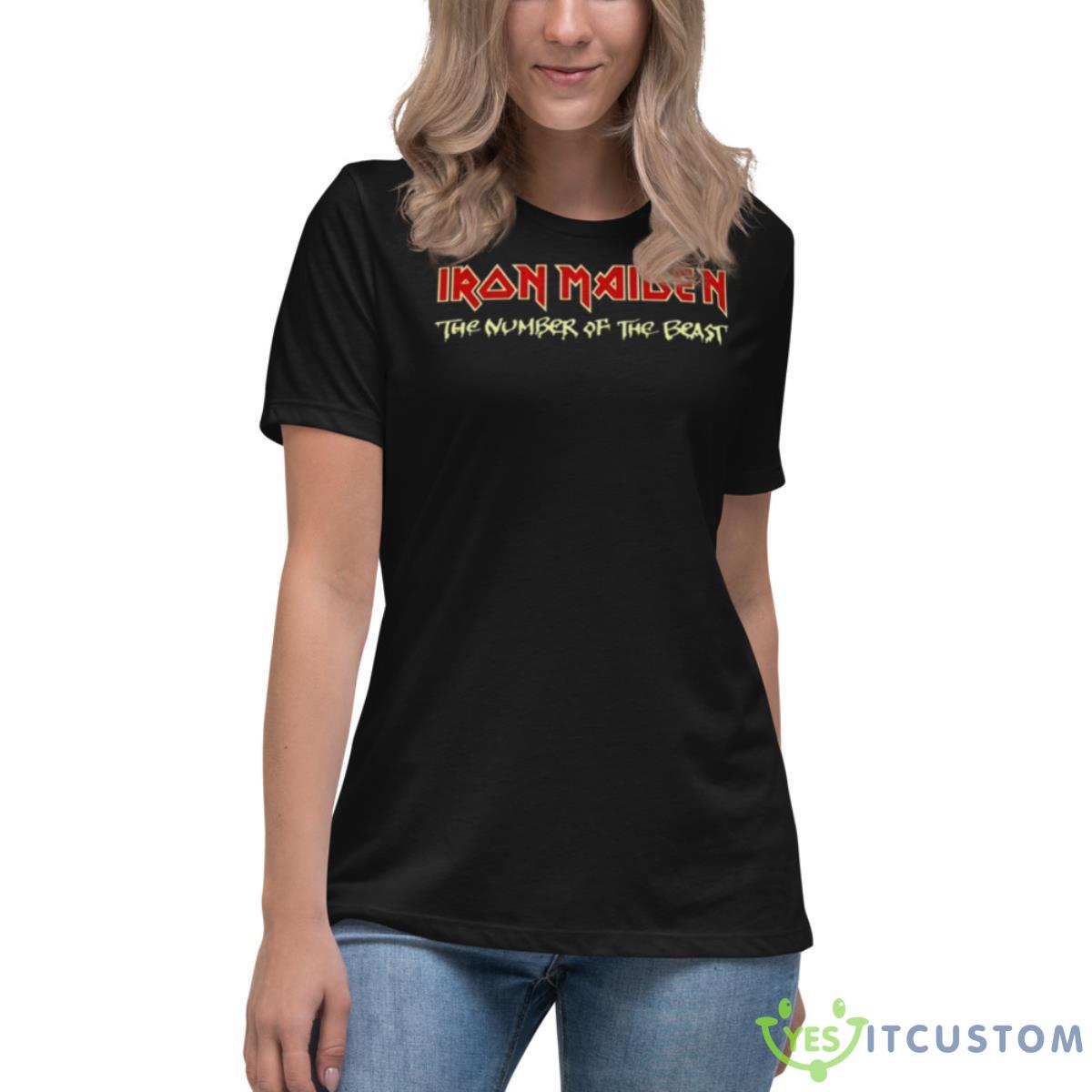 NUMBER OF THE BEAST JAPANESE CASSETTE SPINE LOGO TEE 6 NUMBER OF THE BEAST JAPANESE CASSETTE SPINE LOGO TEE - Women's Relaxed Short Sleeve Jersey Tee
