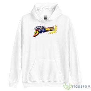 Okay Bomber Man Logo Game Shirt - Unisex Heavy Blend Hooded Sweatshirt