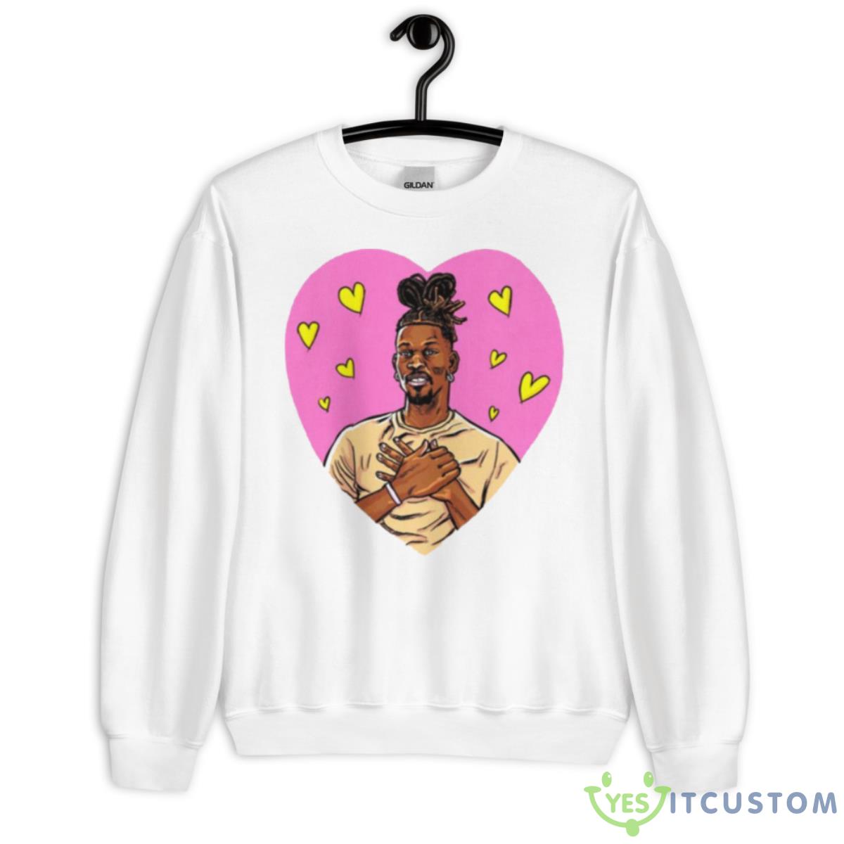 Pink Heart For Jimmy Butler shirt 11 Pink Heart For Jimmy Butler shirt - Unisex Heavy Blend Crewneck Sweatshirt