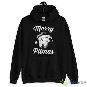 Pitbull In A Christmas Sweatshirt 7 Pitbull In A Christmas Sweatshirt - 18500 Unisex Heavy Blend Hooded Sweatshirt