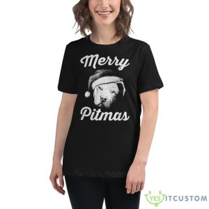 Pitbull In A Christmas Sweatshirt 8 Pitbull In A Christmas Sweatshirt - 6400 Women's Relaxed Short Sleeve Jersey Tee