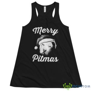 Pitbull In A Christmas Sweatshirt 9 Pitbull In A Christmas Sweatshirt - 8800 Women's Flowy Racerback Tank