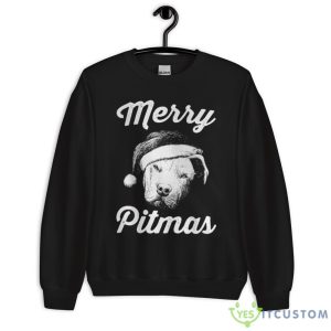 Pitbull In A Christmas Sweatshirt - 18000 Unisex Heavy Blend Crewneck Sweatshirt