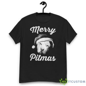 Pitbull In A Christmas Sweatshirt 11 Pitbull In A Christmas Sweatshirt - Men’s Classic Tee Gildan 5000