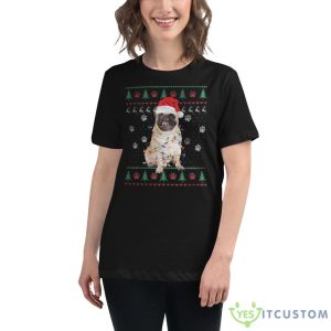 Pug Dog Ugly Christmas Sweatshirt Pug Lover Gift 8 Pug Dog Ugly Christmas Sweatshirt Pug Lover Gift - 6400 Women's Relaxed Short Sleeve Jersey Tee