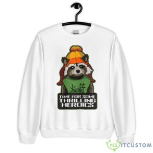 Raccoon Finds Serenity Design T Shirt - 18000 Unisex Heavy Blend Crewneck Sweatshirt