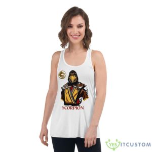 Scorpion Half Body Mortal Kombat Shirt 8 Scorpion Half Body Mortal Kombat Shirt - Women's Flowy Racerback Tank