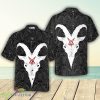 Seamless Gothic Skull Pattern Goth Goat Head 3D Hawaiian Shirt - Seamless Gothic Skull Pattern Goth Goat Head Hawaiian Shirt_1