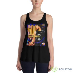 Stephen Curry NBA 600 career threes Funny T Shirt - 8800 Women's Flowy Racerback Tank