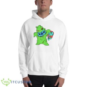 Stitch x Oogie Boogie And Sally Disney Halloween T Shirt Gift For Halloween - 18500 Unisex Heavy Blend Hooded Sweatshirt