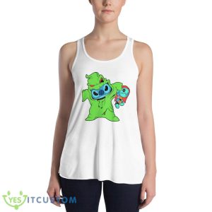 Stitch x Oogie Boogie And Sally Disney Halloween T Shirt Gift For Halloween - 8800 Women's Flowy Racerback Tank