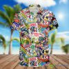 Superhero Comic 80s Beach Floral Hawaiian Button Shirt Product Photo 1