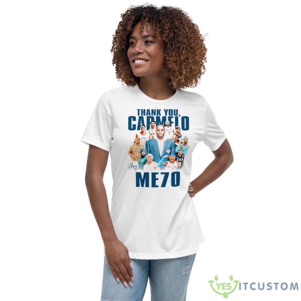 Thank You Carmelo Me70 Signature Shirt 5 Thank You Carmelo Me70 Signature Shirt - Women's Relaxed Short Sleeve Jersey Tee