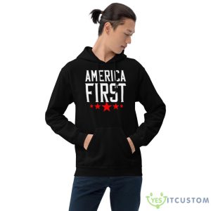 The Persistence America First Graphics Shirt 8 The Persistence America First Graphics Shirt - 18500 Unisex Heavy Blend Hooded Sweatshirt