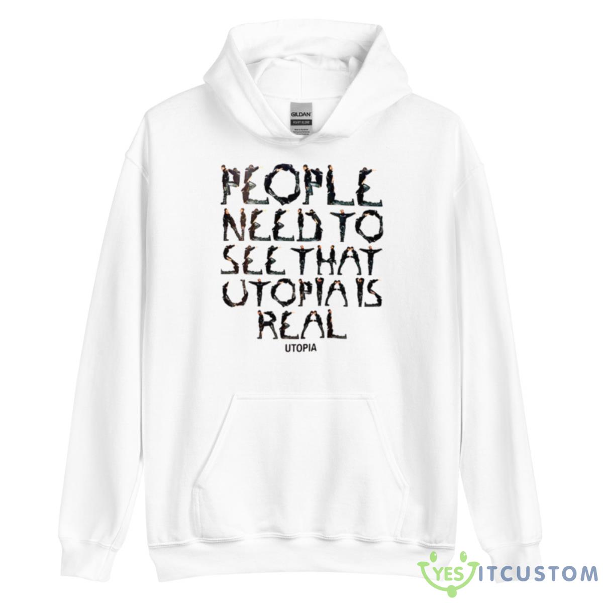 Travis Scott People Need To See That Utopia Is Real Via Pin Up Magazine Alphabet Fan Gifts T Shirt 3 Travis Scott People Need To See That Utopia Is Real Via Pin Up Magazine Alphabet Fan Gifts T Shirt - Unisex Heavy Blend Hooded Sweatshirt