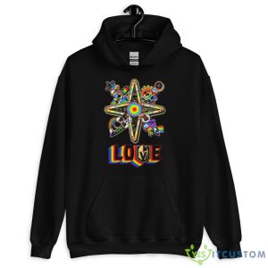 Vegas Golden Knights LGBTQ Love shirt - 18500 Unisex Heavy Blend Hooded Sweatshirt