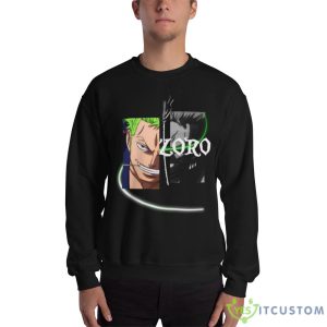 Zoro From One Piece Half And Half Design Shirts - 18000 Unisex Heavy Blend Crewneck Sweatshirt