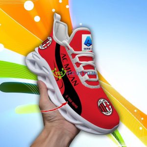 AC Milan Serie A And Serie B Football Custom Name Max Soul Sneakers - AC Milan_1