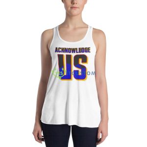 Acknowledge us White T Shirt Mockup 9 Acknowledge us White T Shirt Mockup - 8800 Women's Flowy Racerback Tank