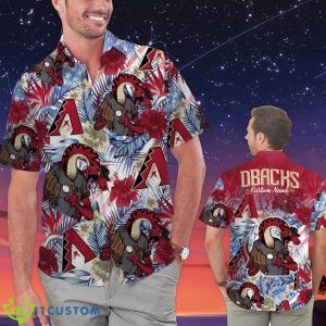 Arizona Diamondbacks Personalized Name Tropical Floral Men Women Hawaiian Shirt And Shorts For MLB Fans Product Photo 1