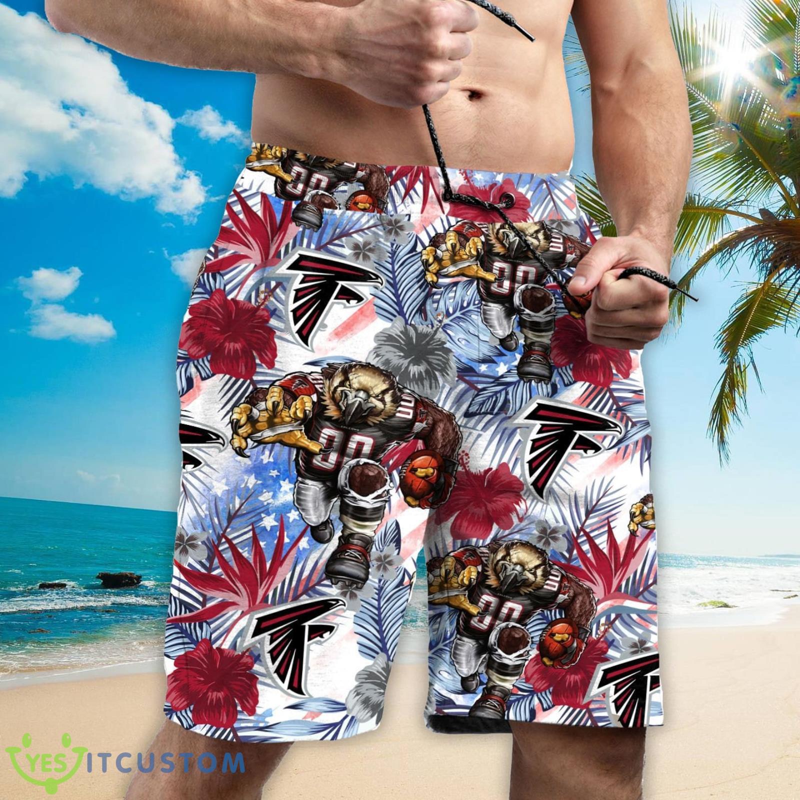 Atlanta Falcons Personalized Name Tropical Floral Men Women Hawaiian Shirt And Shorts For NFL Football Fans 9 Atlanta Falcons Personalized Name Tropical Floral Men Women Hawaiian Shirt And Shorts For NFL Football Fans Product Photo 3