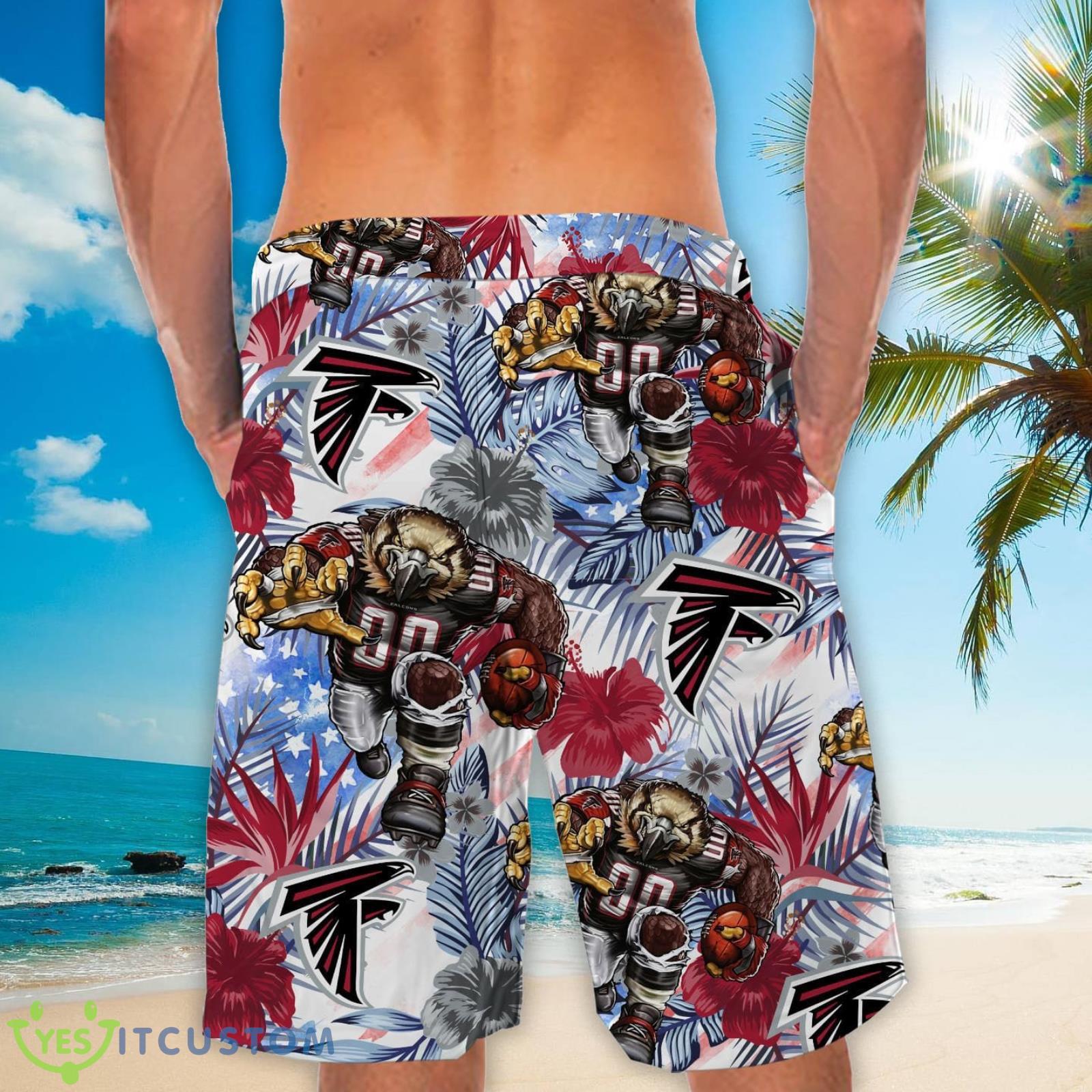 Atlanta Falcons Personalized Name Tropical Floral Men Women Hawaiian Shirt And Shorts For NFL Football Fans 4 Atlanta Falcons Personalized Name Tropical Floral Men Women Hawaiian Shirt And Shorts For NFL Football Fans Product Photo 4