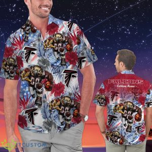 Atlanta Falcons Personalized Name Tropical Floral Men Women Hawaiian Shirt And Shorts For NFL Football Fans Product Photo 1