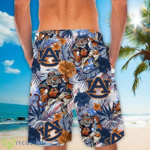 Auburn Tigers Personalized Name Tropical Floral Men Women Hawaiian Shirt And Shorts For NCAA Football Fans Product Photo 4