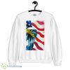 Bald Eagle With American Flag Background Classic T Shirt - 18000 Unisex Heavy Blend Crewneck Sweatshirt