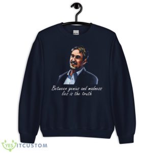 Between Genius And Madness John Mcafee Shirt - Unisex Crewneck Sweatshirt-1