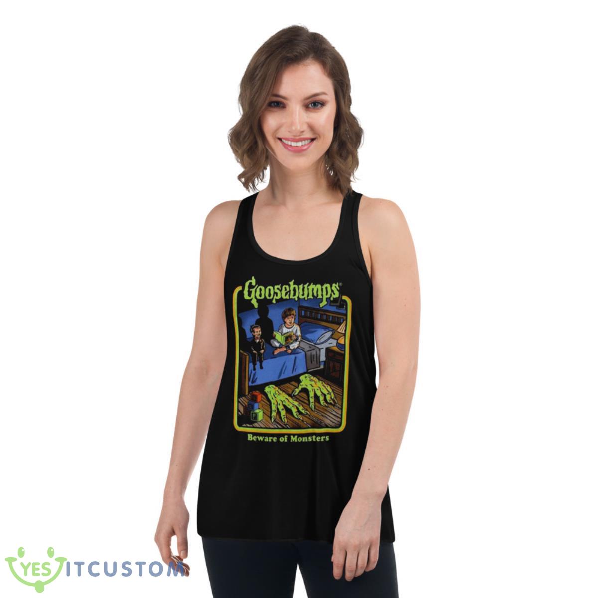 Beware Of Monster Goosebumps Shirt 5 Beware Of Monster Goosebumps Shirt - Women's Flowy Racerback Tank