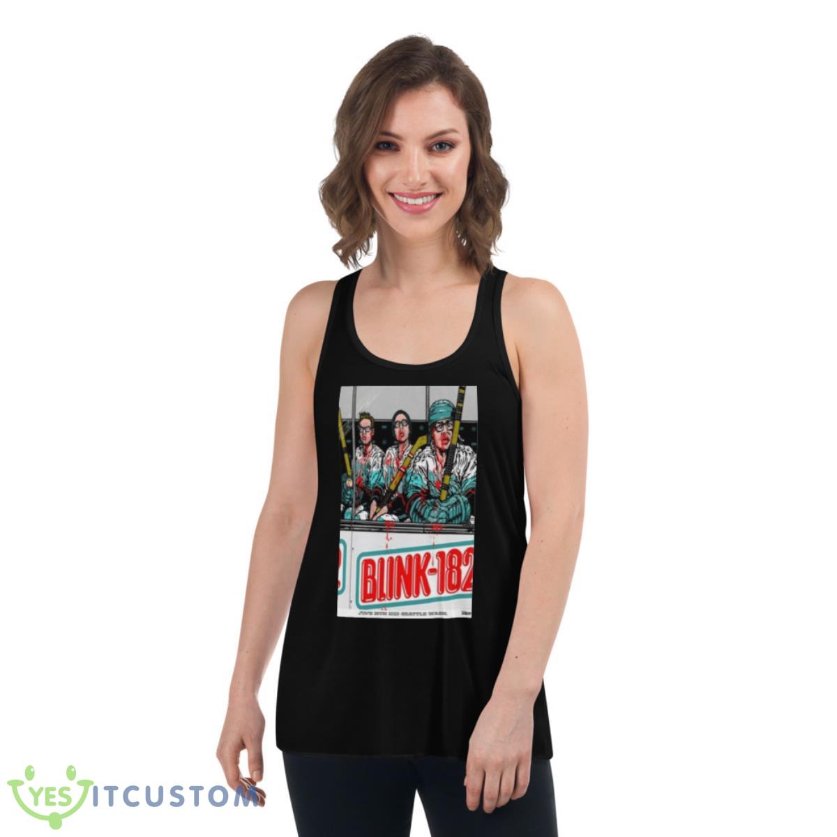 Blink 182 2023 Climate Pledge Arena Tour Shirt 5 Blink 182 2023 Climate Pledge Arena Tour Shirt - Women's Flowy Racerback Tank