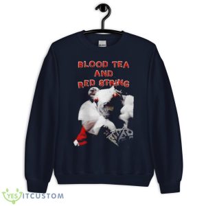 Blood Tea And Red String White Mouse With Cards Shirt - Unisex Crewneck Sweatshirt-1