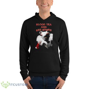 Blood Tea And Red String White Mouse With Cards Shirt - Unisex Fleece Pullover Hoodie