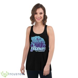 Blue 100th Episode Beebo Graphic Legends Of Tomorrow Shirt - Women's Flowy Racerback Tank