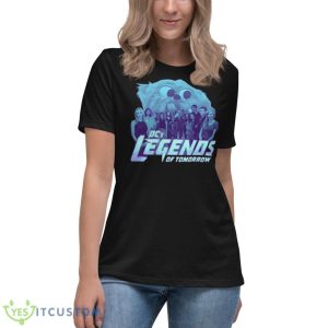 Blue 100th Episode Beebo Graphic Legends Of Tomorrow Shirt - Women's Relaxed Short Sleeve Jersey Tee
