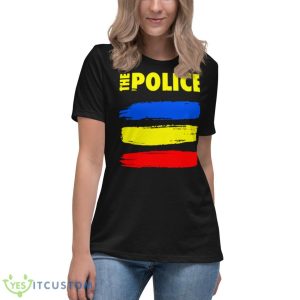 Blue Yellow Red The Police Rock Band Shirt - Women's Relaxed Short Sleeve Jersey Tee